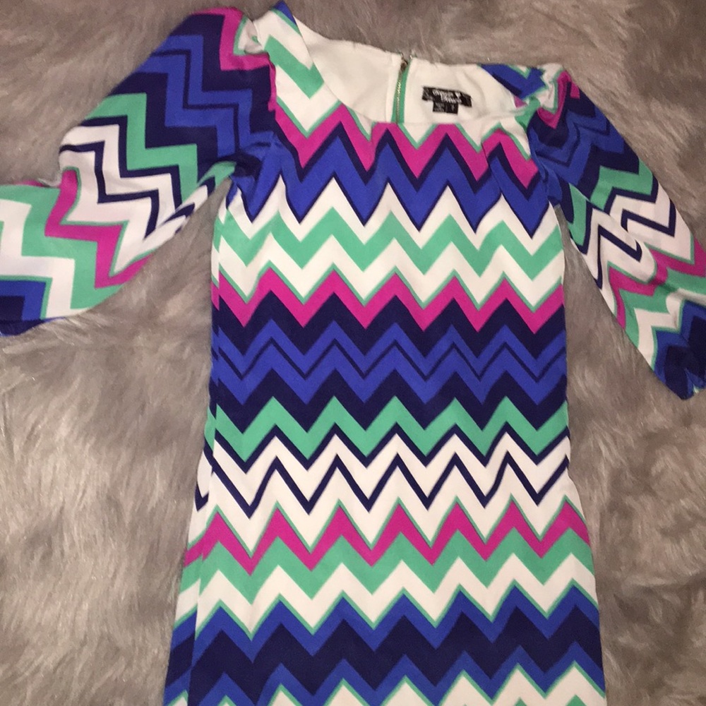Cheveron Patterned Dress